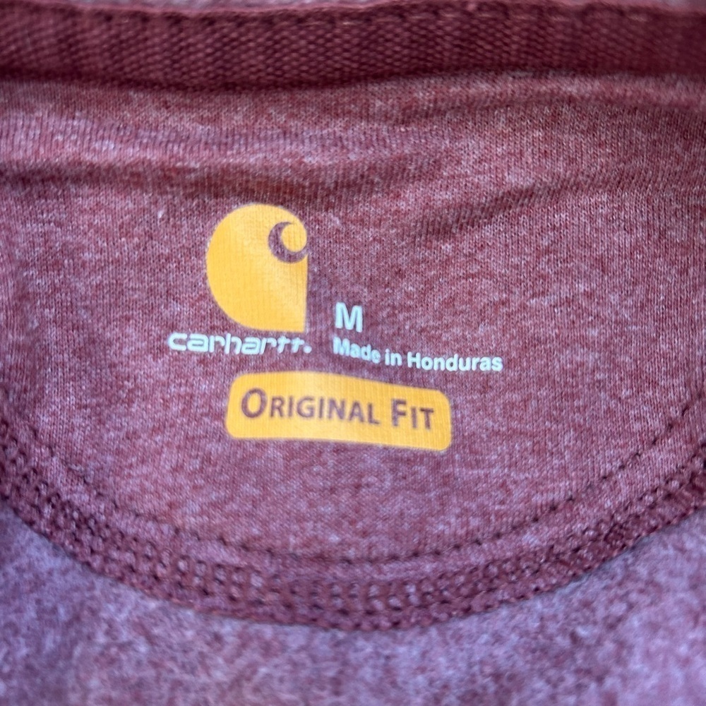 Carhartt /Original Fit /LOGO LG.SLEEVE GRAPHIC HOODIE Sweatshirt /Pink /size M - Picture 12 of 14